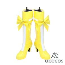 画像2: スイートプリキュア♪　風　調辺アコ　キュアミューズ　コスプレ靴　コスプレブーツ　靴用品 (2)