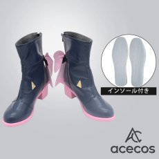 画像1: バーチャルYouTuber　風　VTuber　さくらみこ　ブライト衣装　コスプレ靴　コスプレブーツ　靴用品 (1)