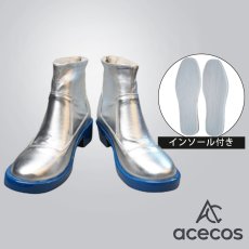 画像1: VOCALOID　風　初音ミク 2010雪ミク　コスプレ靴　コスプレブーツ　靴用品 (1)