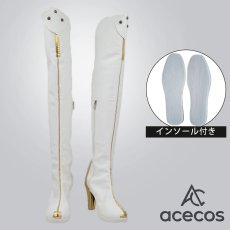 画像1: 鳴潮(Wuthering Waves)　風　今汐（コンシ）　コスプレ靴　コスプレブーツ　靴用品 (1)