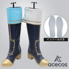 画像1: バーチャルYouTuber　風　VTuber　葉加瀬冬雪　SYMPHONIA　5th Anniversary　コスプレ靴　コスプレブーツ　靴用品 (1)