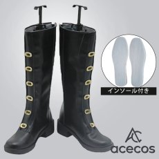 画像1: アークナイツ　風　滌火ジェシカ　デイヴィスタウンにて　コスプレ靴　コスプレブーツ　靴用品 (1)