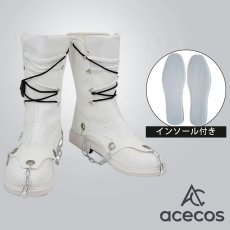 画像1: アークナイツ　風　パゼオンカ　行間にある雪原　コスプレ靴　コスプレブーツ　靴用品 (1)
