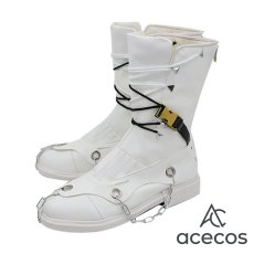 画像4: アークナイツ　風　パゼオンカ　行間にある雪原　コスプレ靴　コスプレブーツ　靴用品 (4)