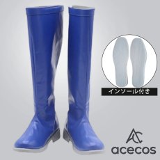 画像1: VOCALOID　風　KAITO　雪ミク スカイタウン　コスプレ靴　コスプレブーツ　靴用品 (1)