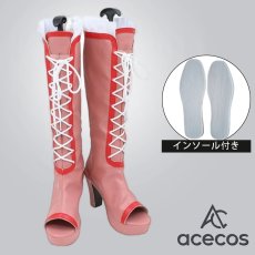 画像1: アイカツ!　風　星宮いちご　コスプレ靴　コスプレブーツ　靴用品 (1)
