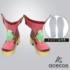 画像1: ゼノブレイド2　風　ホムラ　コスプレ靴　コスプレブーツ　靴用品 (1)