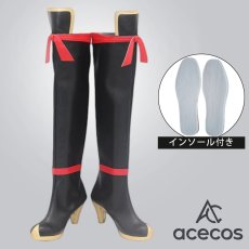 画像1: 少女☆歌劇 レヴュースタァライト　風　夢大路文　コスプレ靴　コスプレブーツ　靴用品 (1)