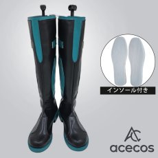 画像1: 鳴潮(Wuthering Waves)　風　忌炎　コスプレ靴　コスプレブーツ　靴用品 (1)