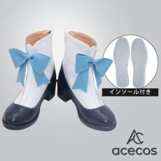画像1: ご注文はうさぎですか?　風　香風智乃　コスプレ靴　コスプレブーツ　靴用品 (1)