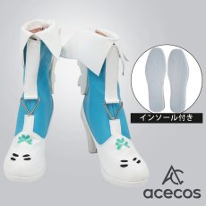 画像1: プロジェクトセカイ カラフルステージ！ feat. 初音ミク　風　日野森雫　扶翼のフェザー　コスプレ靴　コスプレブーツ　靴用品 (1)