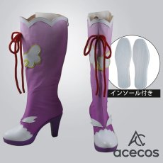 画像1: アイカツ!　風　紫吹蘭　コスプレ靴　コスプレブーツ　靴用品 (1)