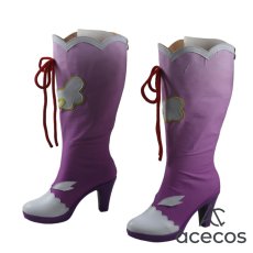 画像3: アイカツ!　風　紫吹蘭　コスプレ靴　コスプレブーツ　靴用品 (3)