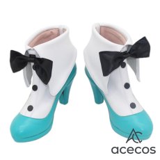 画像2: VOCALOID　風　初音ミク　BiCute Bunnies　白バニー姿　コスプレ靴　コスプレブーツ　靴用品 (2)