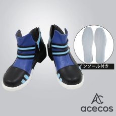 画像1: アークナイツ　風　アズリウス　Blue Poison　コスプレ靴　コスプレブーツ　靴用品 (1)