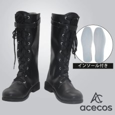 画像1: ブルーアーカイブ　風　河駒風ラブ　コスプレ靴　コスプレブーツ　靴用品 (1)