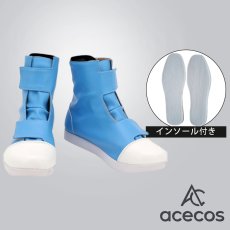 画像1: ドラゴンボール　風　ブルマ　一話私服(ワンピース)　コスプレ靴　コスプレブーツ　靴用品 (1)