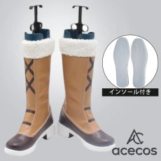 画像1: ゆるキャン△　風　志摩リン　コスプレ靴　コスプレブーツ　靴用品 (1)
