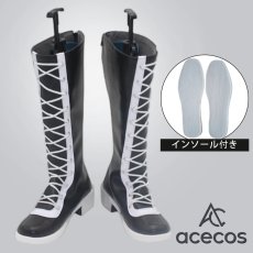 画像1: 桃源暗鬼　風　桃宮唾切　コスプレ靴　コスプレブーツ　靴用品 (1)