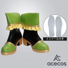画像1: アイカツ！　風　冴草きい　コスプレ靴　コスプレブーツ　靴用品 (1)
