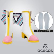 画像1: プリパラ　風　真中らぁら　Let's Go! IDOL LAND!!　コスプレ靴　コスプレブーツ　靴用品 (1)