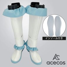 画像1: ふたりはプリキュア　風　雪城ほのか(キュアホワイト)　コスプレ靴　コスプレブーツ　靴用品 (1)