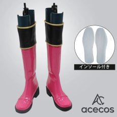 画像1: 魔法戦隊マジレンジャー　風　マジピンク　コスプレ靴　コスプレブーツ　靴用品 (1)