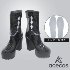 画像1: 学園アイドルマスター　風　雨夜燕　コスプレ靴　コスプレブーツ　靴用品 (1)