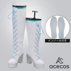 画像1: プロジェクトセカイ カラフルステージ！ feat. 初音ミク　風　白石杏　5th Anniversary 感謝祭　コスプレ靴　コスプレブーツ　靴用品 (1)