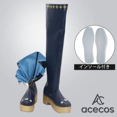 画像1: バーチャルYouTuber　風　VTuber　星街すいせい　1stソロライブ衣装　コスプレ靴　コスプレブーツ　靴用品 (1)