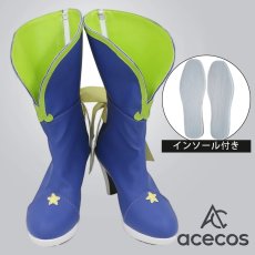 画像1: Re:ゼロから始める魔法娘生活　風　恋夢（レム）　コスプレ靴　コスプレブーツ　靴用品 (1)