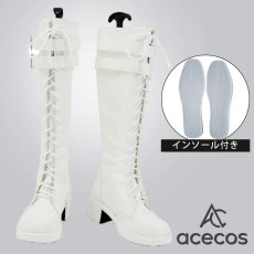 画像1: 学園アイドルマスター　風　花海佑芽　Star-mine　コスプレ靴　コスプレブーツ　靴用品 (1)