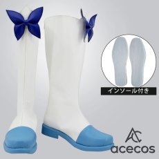 画像1: 憑依変身エクストラソウルズ　風　石神真衣　コスプレ靴　コスプレブーツ　靴用品 (1)