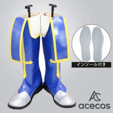 画像1: BLAZBLUE　風　ジン=キサラギ　コスプレ靴　コスプレブーツ　靴用品 (1)