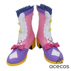 画像2: アイカツオンパレード!　風　姫石らき　コスプレ靴　コスプレブーツ　靴用品 (2)