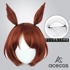 画像1: ウマ娘プリティーダービー　風　サクラローレル　コスプレウィッグ　鬘　かつら (1)