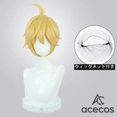 画像1: VOCALOID　風　鏡音レン　コスプレウィッグ　鬘　かつら (1)