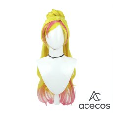 画像2: Go!プリンセスプリキュア　風　春野はるか(キュアフローラ)　変身後　コスプレウィッグ　鬘　かつら (2)