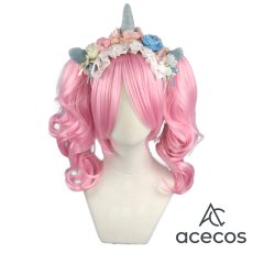 画像2: BanG Dream!（バンドリ！）　風　Pastel*Palettes　丸山彩　コスプレウィッグ　鬘　かつら (2)
