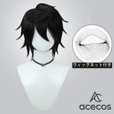 画像1: デスノート（DEATH NOTE）　風　L　コスプレウィッグ　鬘　かつら (1)