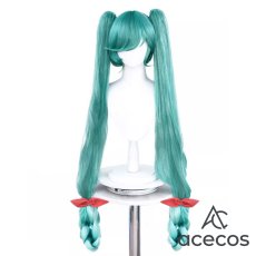 画像2: VOCALOID　風　2024雪ミク　コスプレウィッグ　鬘　かつら (2)