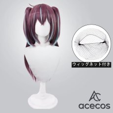 画像1: 魔法少女にあこがれて　風　阿古屋真珠　ロコムジカ　コスプレウィッグ　鬘　かつら (1)