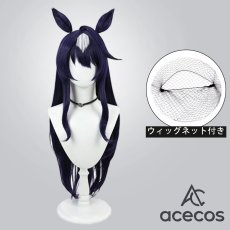 画像1: ウマ娘プリティーダービー　風　ヴィルシーナ　コスプレウィッグ　鬘　かつら (1)