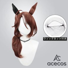 画像1: ウマ娘プリティーダービー　風　サウンズオブアース　コスプレウィッグ　鬘　かつら (1)