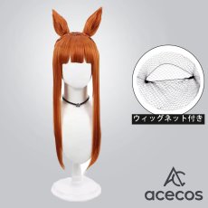 画像1: ウマ娘プリティーダービー　風　サイレンススズカ　水着　コスプレウィッグ　鬘　かつら (1)