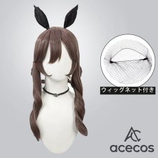 画像1: ウマ娘プリティーダービー　風　ジェンティルドンナ　コスプレウィッグ　鬘　かつら (1)