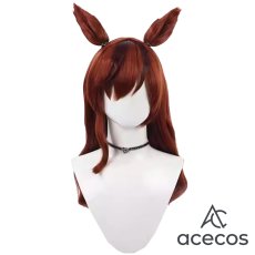 画像2: ウマ娘プリティーダービー　風　ナイスネイチャ　ネガイノカサネ　正月衣装　コスプレウィッグ　鬘　かつら (2)