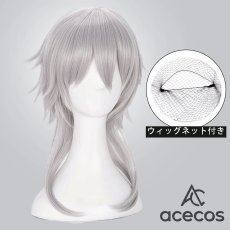 画像1: 刀剣乱舞　風　鶴丸国永　コスプレウィッグ　鬘　かつら (1)