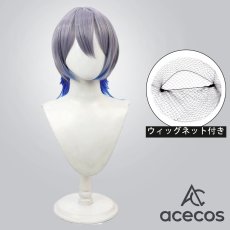 画像1: バーチャルYouTuber　風　VTuber　小柳ロウ　S.C.R.E.A.M　女体化　性転換　コスプレウィッグ　鬘　かつら (1)