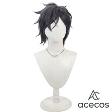 画像2: 刀剣乱舞　風　明石国行　正装　コスプレウィッグ　鬘　かつら (2)